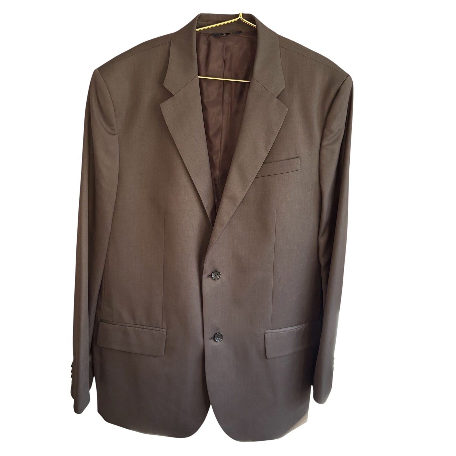 Banana Republic 46l Heather Brown 100% Wool Two Button Blazer Men's Jacket